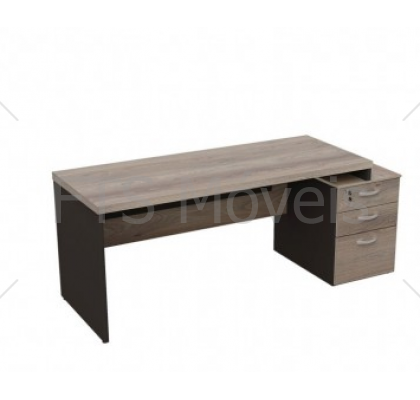 Mesa reta Pedestal 3 ou 4 gavetas