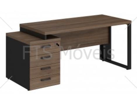 Mesa De Trabalho Gebb Work Start diretor dinâmica pé quadro 1574 4 GAVETAS