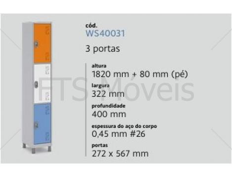 Linha Aço Roupeiro W3 Aço RSPL-3