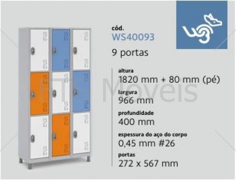 Linha Aço Roupeiro W3 Aço RSPL-9