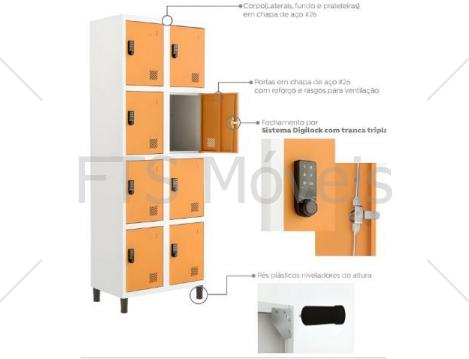Roupeiro W3 Aço RSPL-8/4
